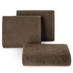 Ręcznik gładki brązowy 70x140 frotte