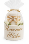 Tort z ręczników Prezent ROCZNICA ŚLUBU 70x140 2szt. 50x90 2 szt.