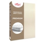 Prześcieradło jersey 200x220 PREMIUM z gumką beż