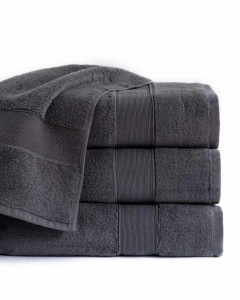 Ręcznik 50x90 gruby Rocco 600 g/m² ciemny szary – puszysty i chłonny 