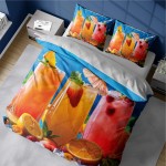 Pościel 160x200 kolorowe drinki mikrofibra 4213 A