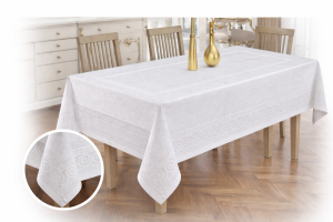 OBRUS PLAMOODPORNY BIAŁY 140X280 BELLO 253