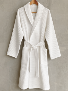 Szlafrok hotelowy biały gofrowany WAFEL rozmiar S