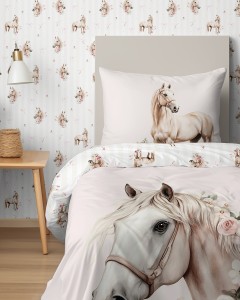 Pościel dziecięca Koń 160x200 cm – 100% bawełna