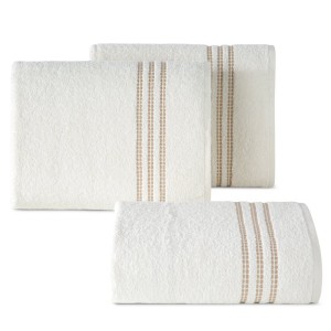 Ręcznik jasny krem, ecru SEBA 70x140 cm frotte – miękki i chłonny