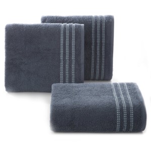 Ręcznik szary stalowy SEBA 70x140 cm frotte – miękki i chłonny