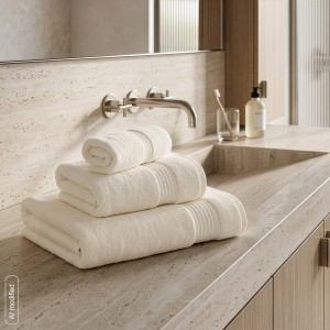 Ręcznik Egipt 50 × 90 cm krem – bawełna egipska 610 g/m²