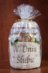 Tort z ręczników 70x140 2szt. 50x90 2 szt. W DNIU ŚLUBU krem 