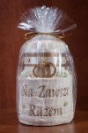 Tort z ręczników 70x140 2szt. 50x90 2szt. NA ZAWSZE RAZEM krem   