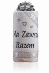 Zestaw ręczników na prezent 70x140 - 2 szt. NA ZAWSZE RAZEM biały  